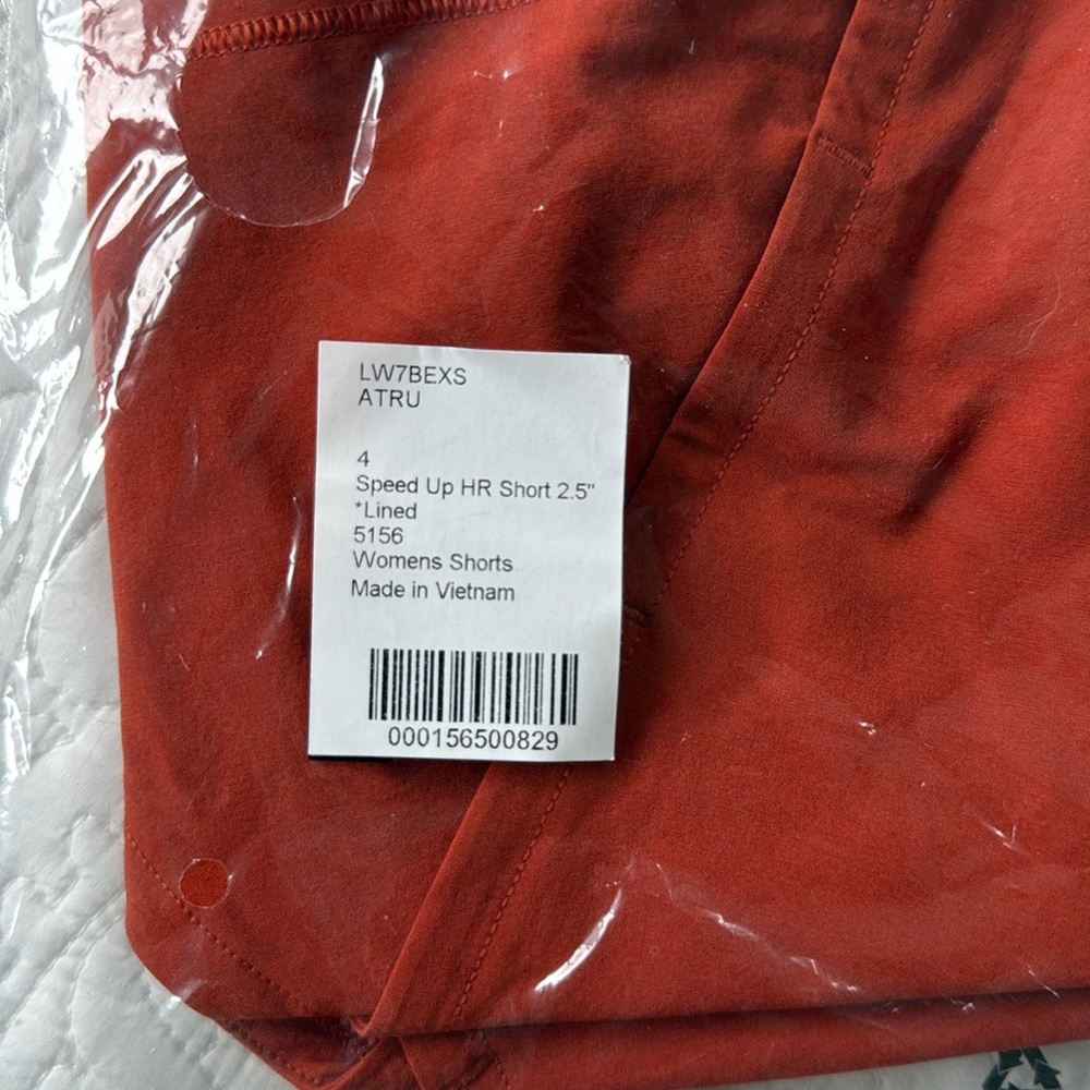 NWT Lululemon Speed Up High Rise Lined Short 2.5" Orange Brown Autumn Rust Sz 4 - Picture 4 of 7